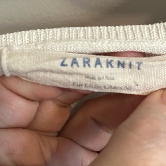 Zara knit tiger print with blue eyes striking statement sweater - Picture 3 of 3